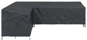 vidaXL Κάλυμμα επίπλων Μονόχρωμο Μαύρο 286 x 222 x 80 εκ. ύφασμα