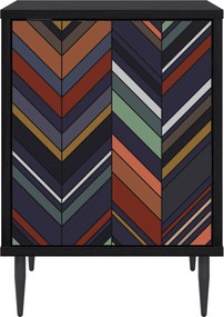 vidaXL Κομοδίνο OMMEN 2 τμχ. Μαύρη Δρυς 36 x 33 x 51 εκ.