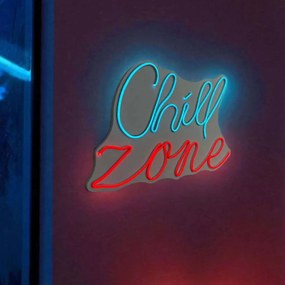 Διακοσμητικό Φωτιστικό Τοίχου Chill Zone 395NGR2586 46x2x30,5cm Led 36W Red-Blue Wallity