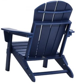 VEVOR Adirondack Chair Plastic Set of 2 All-Weather Folding Fire Pit Navy Blue