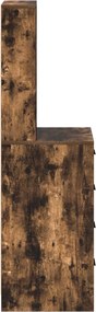 vidaXL Highboard Καπνιστή δρυς 40 x 41 x 135 εκ. Επεξεργασμένο ξύλο