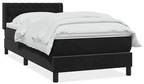 vidaXL Box Spring Κρεβάτι με στρώμα Μαύρο 100x210 cm Βελούδινο