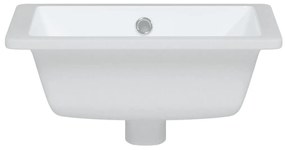 vidaXL Νιπτήρας Μπάνιου Ορθογώνιος Λευκός 39x30x18,5 εκ. Κεραμικός