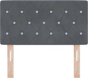 vidaXL Κεφαλάρι Σκούρο Γκρι 80 cm Βελούδο