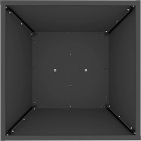 vidaXL Γλάστρα Πυλώνας 2 pcs Μαύρο 40 x 40 x 100 cm