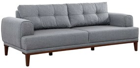 Καναπές Τριθέσιος Vina 867UNQ2207 223x94x82cm Grey-Walnut