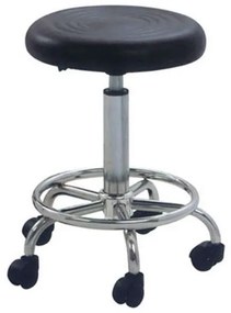 Σκαμπό Bar 70 (Σετ 2τμχ) Black Pu 38x38x65cm Metal, Technoderma