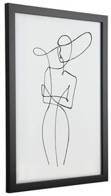 Κάδρο Γυναίκα Roberval 423025 32,7x1,6x45cm Black-White Eglo Vertical