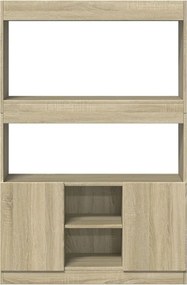 vidaXL Ντουλάπι Sonoma δρυς 92x33x140 εκ. από Επεξεργασμένο Ξύλο