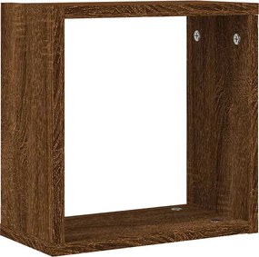 vidaXL Ράφια Τοίχου Κύβοι 4 τεμ. Καφέ Δρυς 30x15x30 εκ.