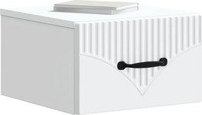 vidaXL Τοίχου Κρεμαστό Κομοδίνο Λευκό 34,5 x 33 x 20 εκ.