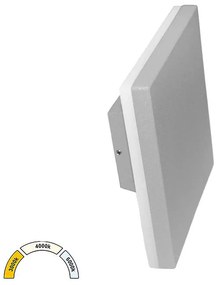 Adeleq Απλίκα LED Αλουμινίου Εμμέσου Φωτισμού Τετράγωνη 10W CCT IP54 10W CCT Γκρι 9-8106