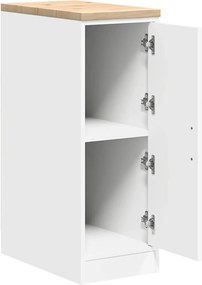 vidaXL ντουλάπι αποθήκευσης γκαράζ Λευκό 30x51x85 εκ μασίφ ξύλο πεύκο