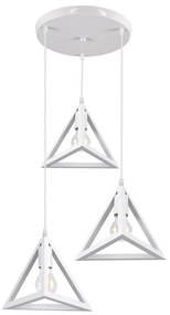 Φωτιστικό Οροφής Triangle 00617 E27 Φ49x130cm White GloboStar