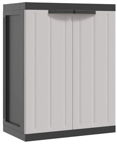 vidaXL Ντουλάπι Αποθ. Εξ. Χώρου Γκρι/Μαύρο 65x37x85 εκ. Πολυπροπυλένιο