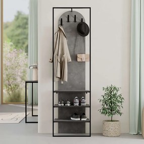 Έπιπλο εισόδου Archy Megapap χρώμα γκρι ρετρό 53x31,7x180εκ.