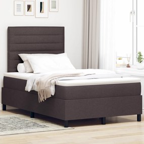 vidaXL Στρώμα Κουτιού με Στρώμα Σκούρο Καφέ 120x200 εκ. Ύφασμα
