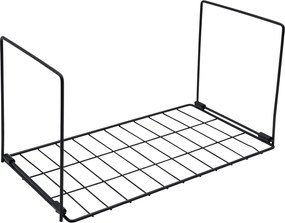 Κρεμαστό Μεταλλικό Ράφι 39x19x20cm Άσπρο ή Μαύρο - Μαύρο