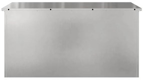 vidaXL Κουτί αποθήκευσης εξωτερικών χώρων Ασημί 100 x 50,5 x 50 εκ.