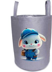 Καλάθι Αποθήκευσης (Φ50x45) Dimcol Cap Bunny 38 Γκρι