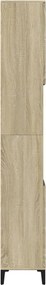 vidaXL Ντουλάπι Μπάνιου Sonoma Δρυς 30x30x190 εκ. Επεξεργασμένο Ξύλο