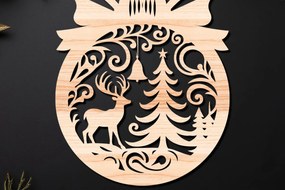 Σετ των 3 Intra απο ξύλο plywood 3mm-4mm πάχος Χριστουγεννιάτικο Στολίδι Δίασταση 8x8 cm INTRAFABR-110212381