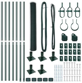 vidaXL Στύλος Περιφράξεων Πράσινο 10 x 1,2 μ (13 mm πλέγμα)