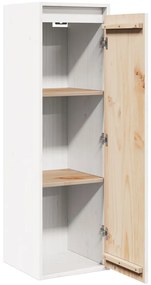 vidaXL Ντουλάπια Τοίχου 2 τεμ. Λευκά 30x30x100 εκ. Μασίφ Ξύλο Πεύκου