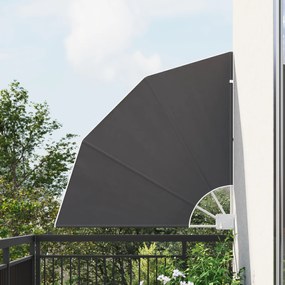 vidaXL Αδιάφανο σκίαστρο μπαλκονιού Μαύρο 115 x 115 εκ ύφασμα