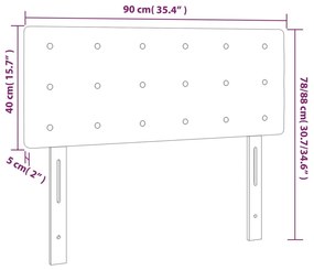 Κεφαλάρι Κρεβατιού Καπουτσίνο 90x5x78/88 εκ. Συνθετικό Δέρμα - Καφέ