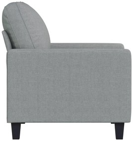 vidaXL Πολυθρόνα Ανοιχτό Γκρι 60 εκ. Υφασμάτινη