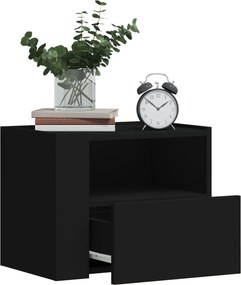 vidaXL Κομοδίνα Επιτοίχια 2 τεμ. Μαύρα 45x30x35 εκ.
