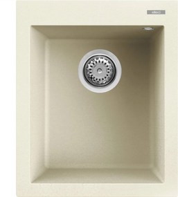 Elleci Quadra 100 - Νεροχύτης Κουζίνας Γρανίτη 41x50 - Bianco Antico