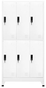VidaXL Φοριαμός Λευκός 90 x 45 x 180 εκ. Ατσάλινος