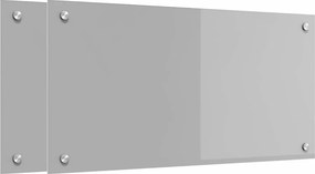 vidaXL Πίσω Πάνελ Κουζίνας 2 pcs Ανοιχτό γκρι 80 x 40 cm