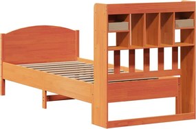 vidaXL Κρεβάτι Βιβλιοθήκη Χωρίς Στρώμα 75x190 εκ Μασίφ Ξύλο Πεύκου
