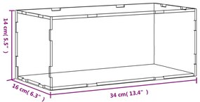 vidaXL Κουτί Βιτρίνας Διαφανές Ακρυλικό 34x16x14 εκ.