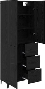 vidaXL Highboard Μαύρη Οξυά 69,5 x 34 x 180 εκ. Επεξεργασμένο ξύλο
