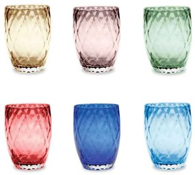 Ποτήρι Νερού Losanghe (Σετ 6Τμχ) LS00199 380ml Multi Zafferano Glass