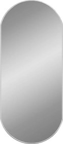 vidaXL Καθρέφτης Τοίχου Οβάλ Ασημί 80 x 35 εκ.
