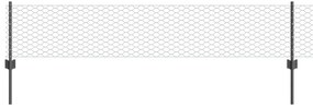 vidaXL Post Φράκτη  11 τμχ U-Channel Γκρι 40 εκ. Χάλυβας