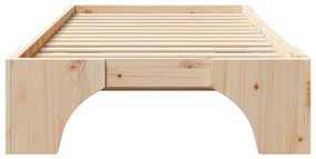 vidaXL Κρεβάτι Φυσικό Ξύλο Πεύκου 90 x 190 εκ. Μινιμαλιστικό Κρεβάτι