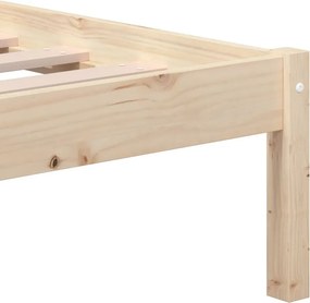 vidaXL Πλαίσιο Κρεβατιού 120 x 190 εκ. από Μασίφ Ξύλο Small Double