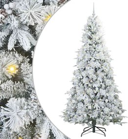 vidaXL Τεχνητό Χριστουγεννιάτικο Δέντρο με Άξονα με βάση Λευκό 240 cm