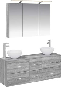 vidaXL Σετ Επίπλων Μπάνιου 4 pcs Γκρι Sonoma