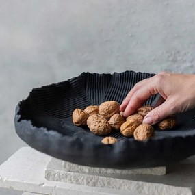 Διακοσμητικό Μπολ Patchwork Πέτρα Ρητίνης Μαύρο Ø35xH 9 cm METTE DITMER