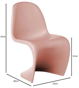 BLEND Kid Καρέκλα, PP Ροζ  32x40x55cm