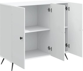 vidaXL Πλαϊνό γραφείο Λευκό 89 x 34,5 x 80 εκ Επεξεργασμένο Ξύλο