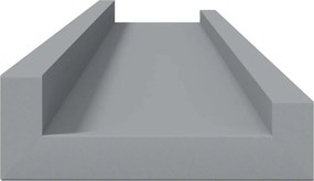 vidaXL Ράφια για Κορνίζες 2 τεμ. Γκρι 60 x 9 x 3 εκ. από MDF
