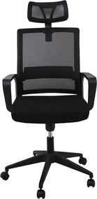 BF2020 Πολυθρόνα Γραφείου Διευθυντή Mesh Μαύρο   1τμχ